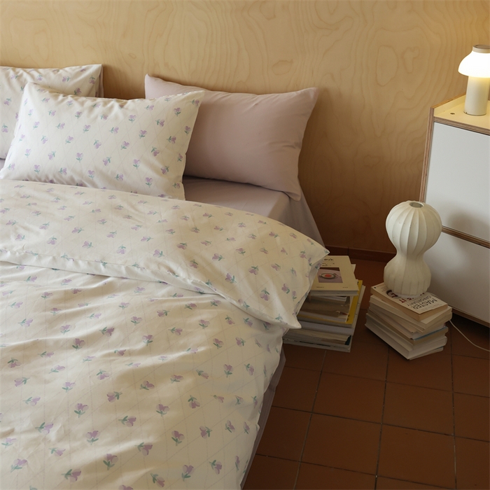 91家纺网 家纺一手货源 找家纺 2024春季新品全棉四件套 花卉系列 第一批 香草沙拉