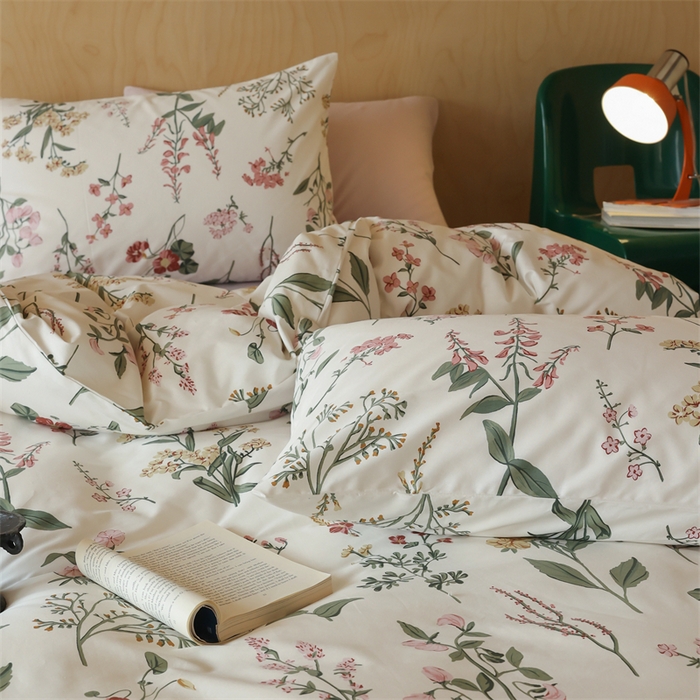 91家纺网 家纺一手货源 找家纺 棉眠 2024春季新品全棉四件套 花卉系列 第二批 春日