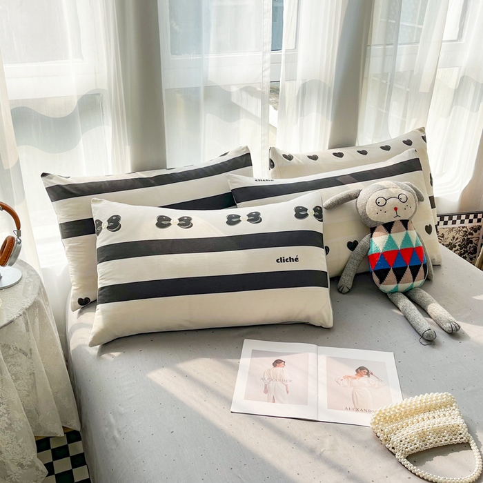 91家纺网 家纺一手货源 找家纺 小懒猪 2024春夏新款北欧风13372全棉四件套-拍摄风格2 赫本