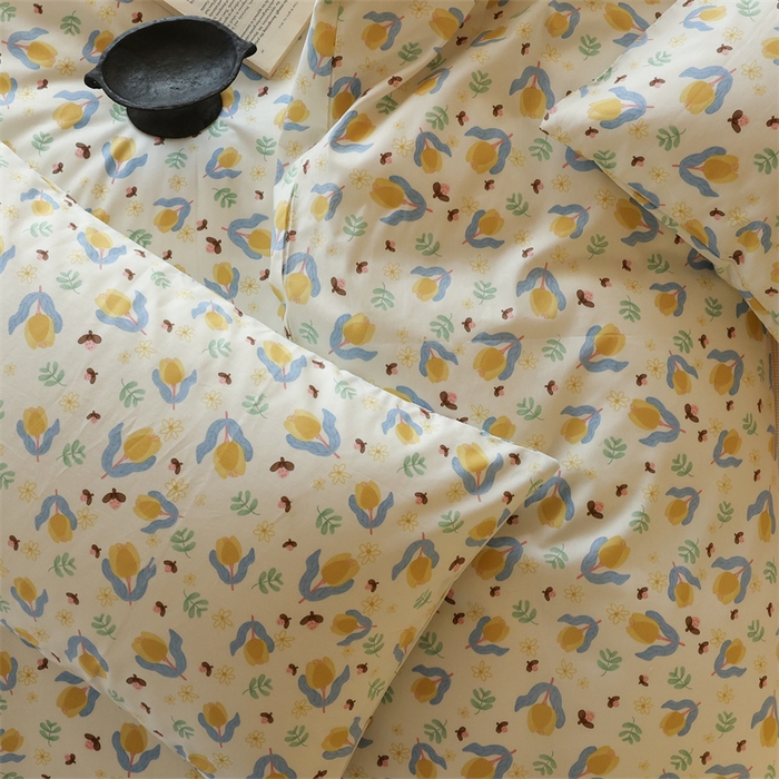 91家纺网 家纺一手货源 找家纺 棉眠 2024春季新品全棉四件套 花卉系列 第二批 蔓玉