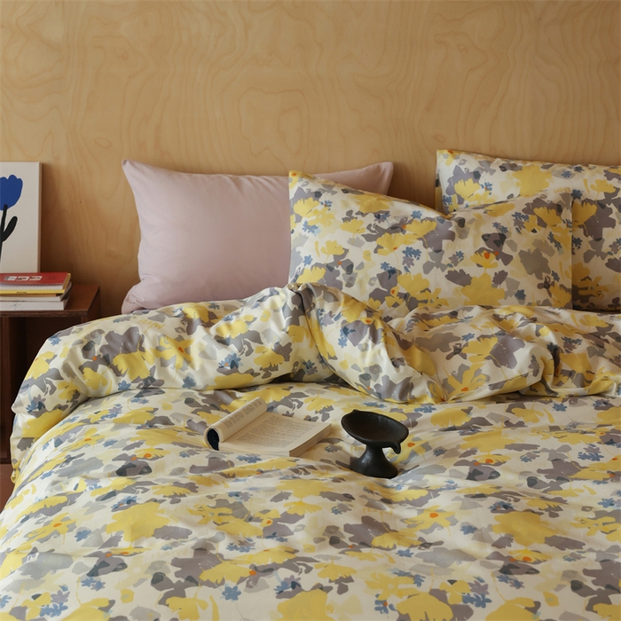 91家纺网 家纺一手货源 找家纺 棉眠 2024春季新品全棉四件套 花卉系列 第二批 花绘