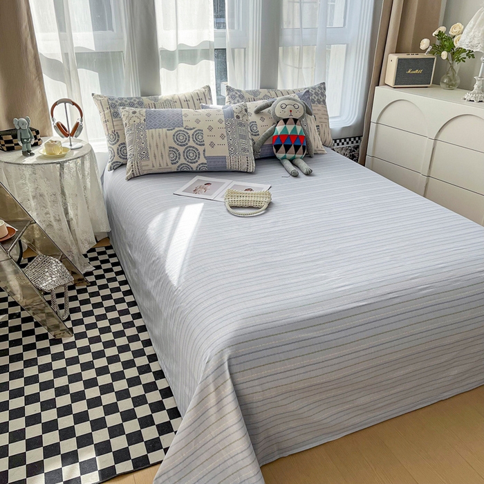 91家纺网 家纺一手货源 找家纺 小懒猪 2024春夏新款北欧风13372全棉四件套-拍摄风格2 茶艺师