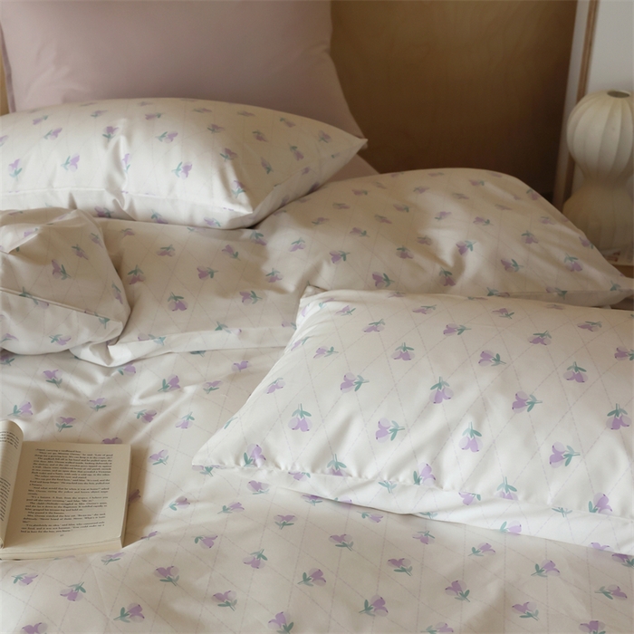 91家纺网 家纺一手货源 找家纺 2024春季新品全棉四件套 花卉系列 第一批 香草沙拉