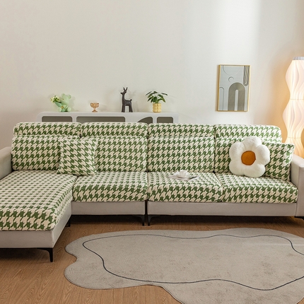 91家纺网 家纺一手货源 找家纺 （总）沐沐家纺 2026新款千鸟格沙发笠