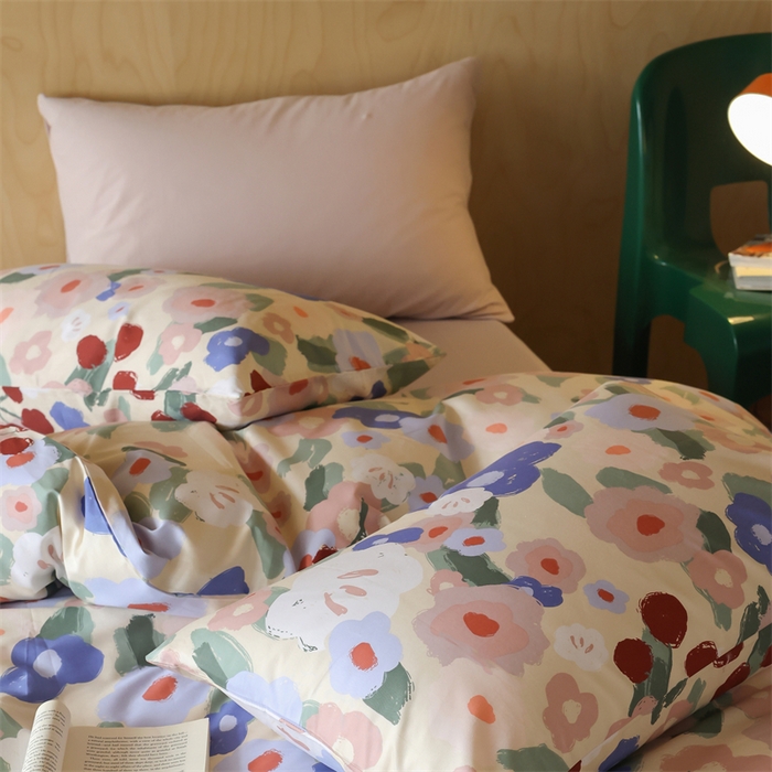 91家纺网 家纺一手货源 找家纺 棉眠 2024春季新品全棉四件套 花卉系列 第二批 星云