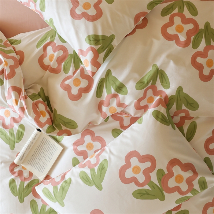 91家纺网 家纺一手货源 找家纺 2024春季新品全棉四件套 花卉系列 第一批 美佳子