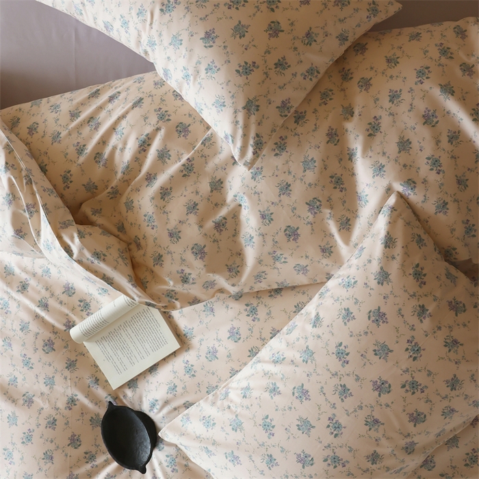 91家纺网 家纺一手货源 找家纺 2024春季新品全棉四件套 花卉系列 第一批 香雪兰