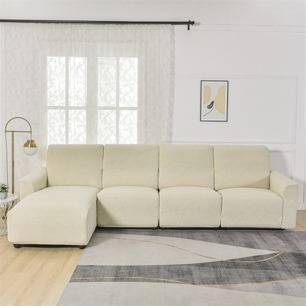 飞翔 2024新款大树叶贵妃芝华士沙发套 米黄色