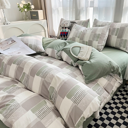 小懒猪 2024春夏新款北欧风13372全棉四件套-拍摄风格2 格格尔