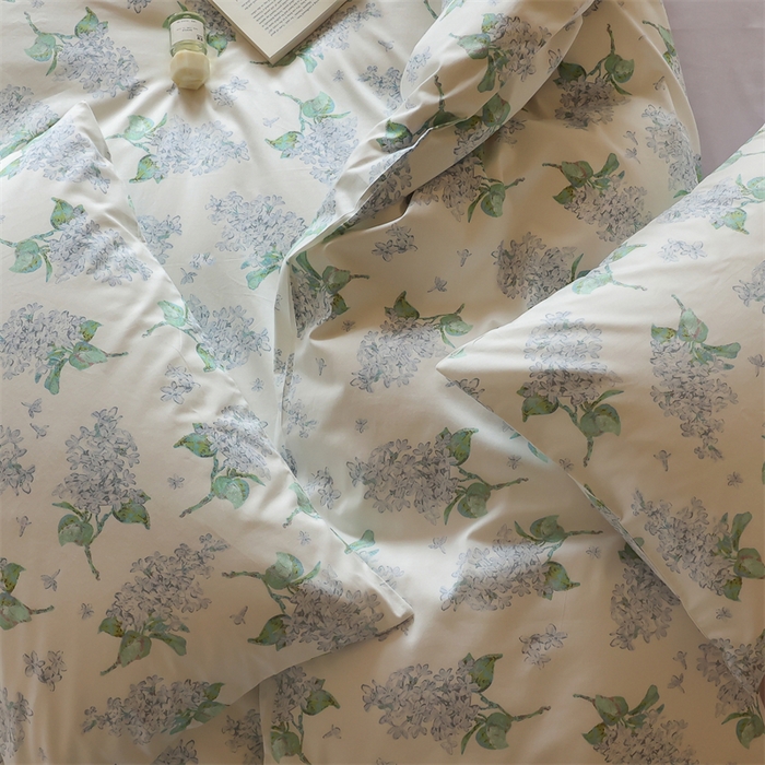 91家纺网 家纺一手货源 找家纺 棉眠 2024春季新品全棉四件套 花卉系列 第二批 紫精灵