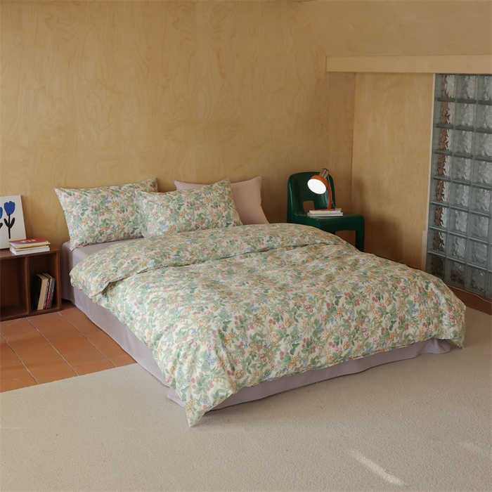 91家纺网 家纺一手货源 找家纺 棉眠 2024春季新品全棉四件套 花卉系列 第二批 宾果潇潇