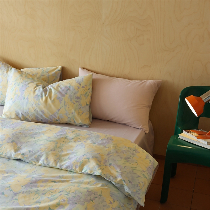 91家纺网 家纺一手货源 找家纺 棉眠 2024春季新品全棉四件套 花卉系列 第二批 流沙