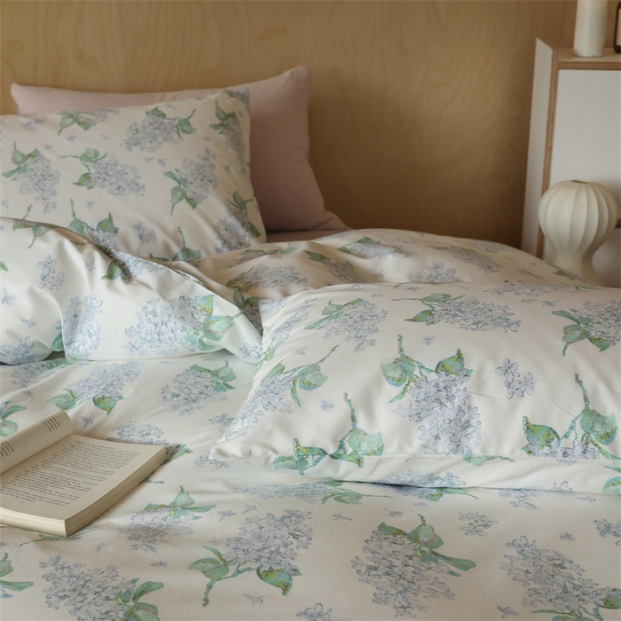 91家纺网 家纺一手货源 找家纺 棉眠 2024春季新品全棉四件套 花卉系列 第二批 紫精灵