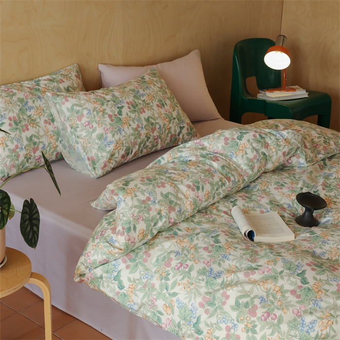 91家纺网 家纺一手货源 找家纺 棉眠 2024春季新品全棉四件套 花卉系列 第二批 宾果潇潇