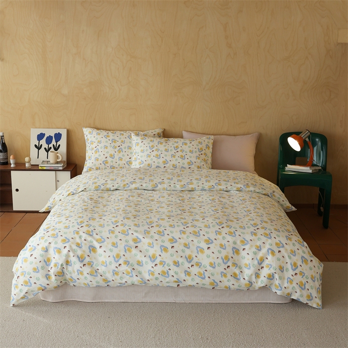 91家纺网 家纺一手货源 找家纺 棉眠 2024春季新品全棉四件套 花卉系列 第二批 蔓玉