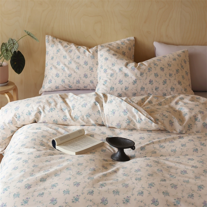 91家纺网 家纺一手货源 找家纺 2024春季新品全棉四件套 花卉系列 第一批 香雪兰