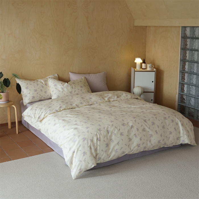 91家纺网 家纺一手货源 找家纺 2024春季新品全棉四件套 花卉系列 第一批 紫琅