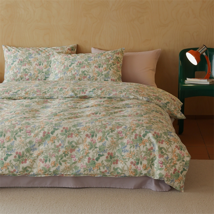 91家纺网 家纺一手货源 找家纺 棉眠 2024春季新品全棉四件套 花卉系列 第二批 宾果潇潇