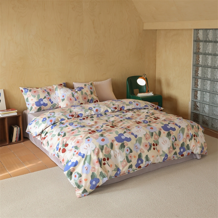 91家纺网 家纺一手货源 找家纺 棉眠 2024春季新品全棉四件套 花卉系列 第二批 星云