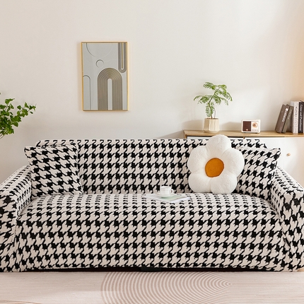 91家纺网 家纺一手货源 找家纺 （总）沐沐家纺 2026新款千鸟格沙发套