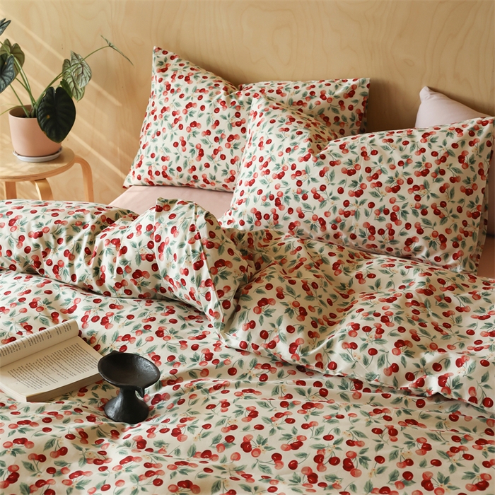 91家纺网 家纺一手货源 找家纺 2024春季新品全棉四件套 花卉系列 第一批 胭脂