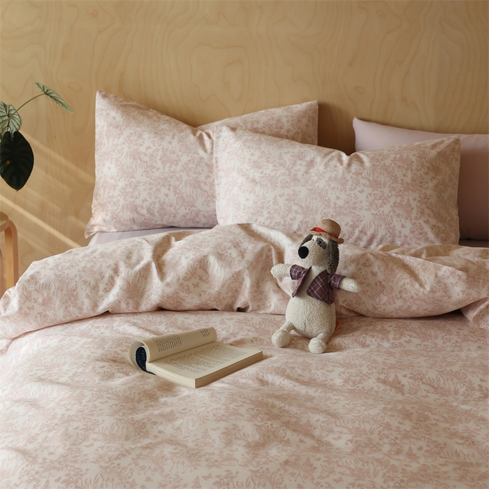 91家纺网 家纺一手货源 找家纺 棉眠 2024春季新品全棉四件套 花卉系列 第二批 森物语