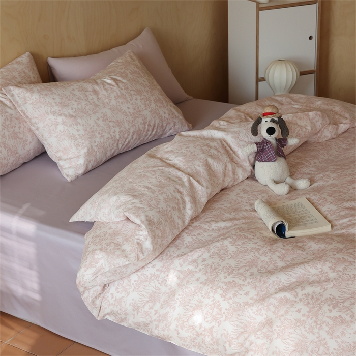 91家纺网 家纺一手货源 找家纺 棉眠 2024春季新品全棉四件套 花卉系列 第二批 森物语