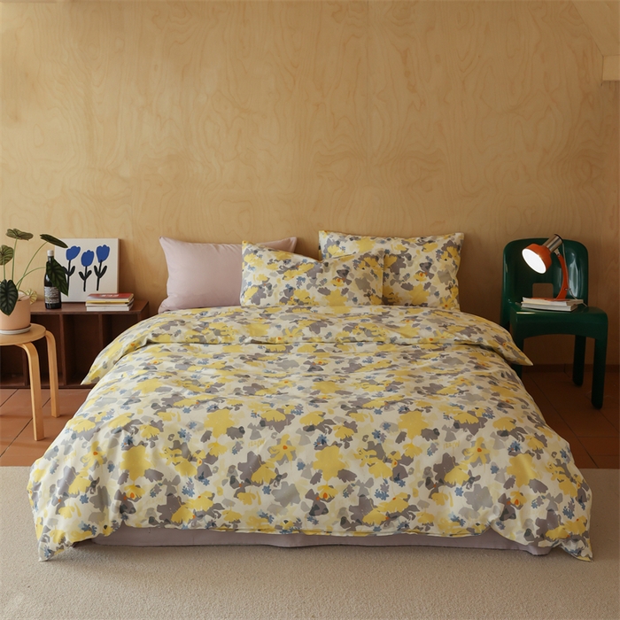 91家纺网 家纺一手货源 找家纺 棉眠 2024春季新品全棉四件套 花卉系列 第二批 花绘