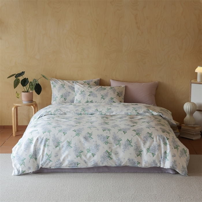 91家纺网 家纺一手货源 找家纺 棉眠 2024春季新品全棉四件套 花卉系列 第二批 紫精灵