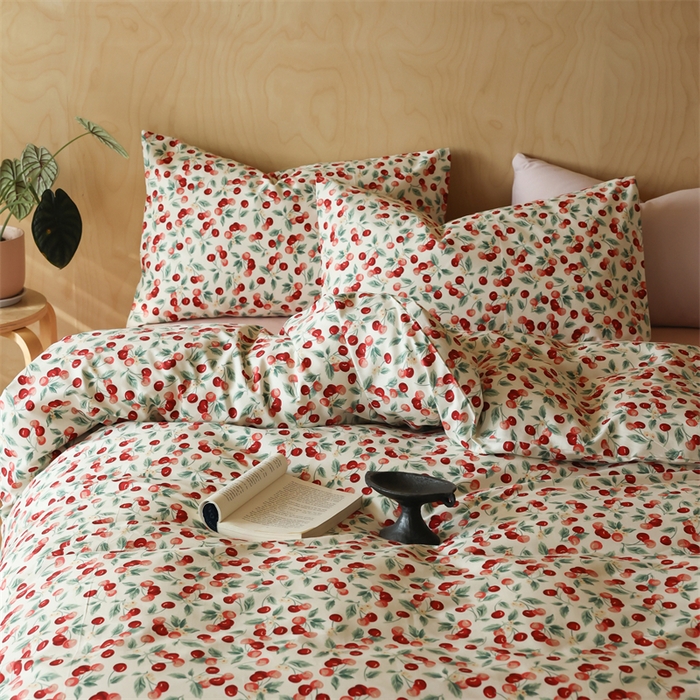 91家纺网 家纺一手货源 找家纺 2024春季新品全棉四件套 花卉系列 第一批 胭脂