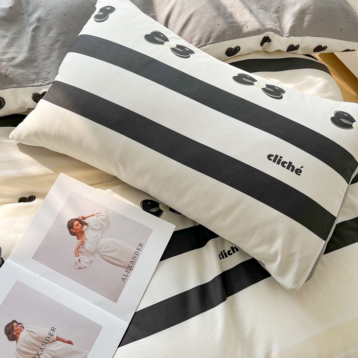 91家纺网 家纺一手货源 找家纺 小懒猪 2024春夏新款北欧风13372全棉四件套-拍摄风格2 赫本