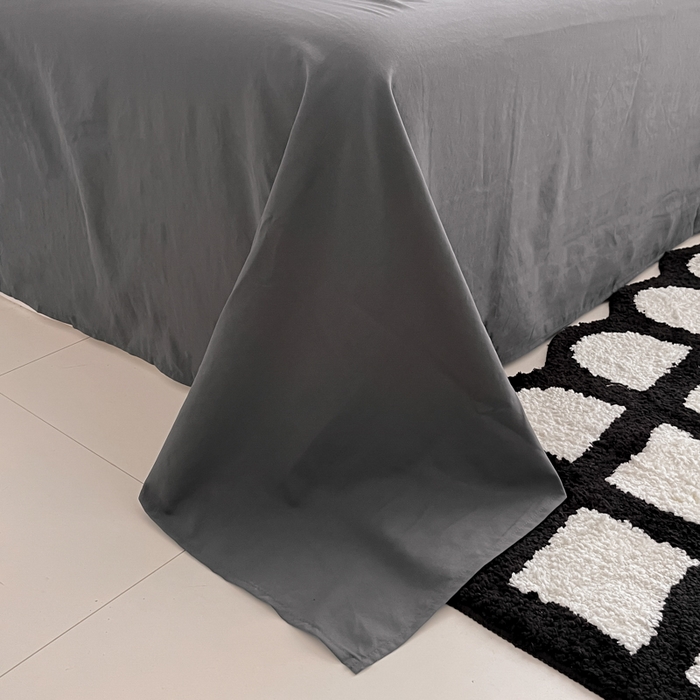 91家纺网 家纺一手货源 找家纺 优承佳生活馆 2024新款水洗m纯色四件套 布鲁灰