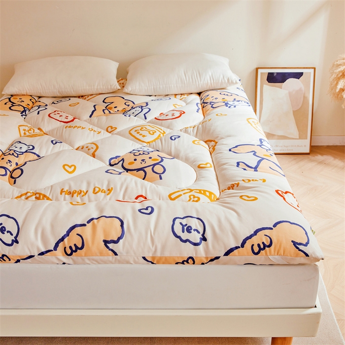 91家纺网 家纺一手货源 找家纺 富威堡家纺 2025新款植物羊绒棉花床垫 乖巧可爱