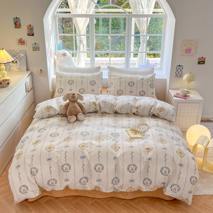 91家纺网 家纺一手货源 找家纺 怡家居 2024新品春款全棉印花四件套第一批花色-卡通类 快乐旅行