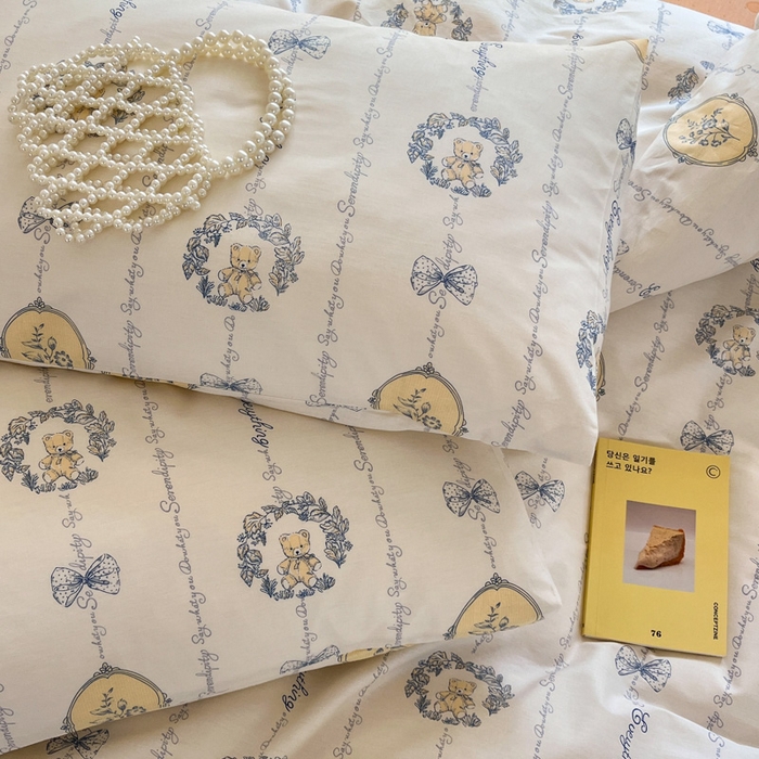 91家纺网 家纺一手货源 找家纺 怡家居 2024新品春款全棉印花四件套第一批花色-卡通类 快乐旅行