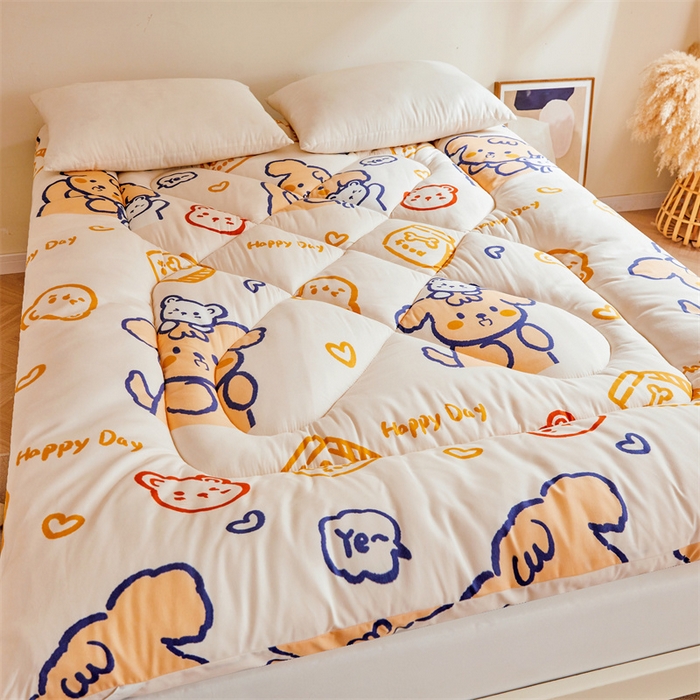 91家纺网 家纺一手货源 找家纺 富威堡家纺 2025新款植物羊绒棉花床垫 乖巧可爱