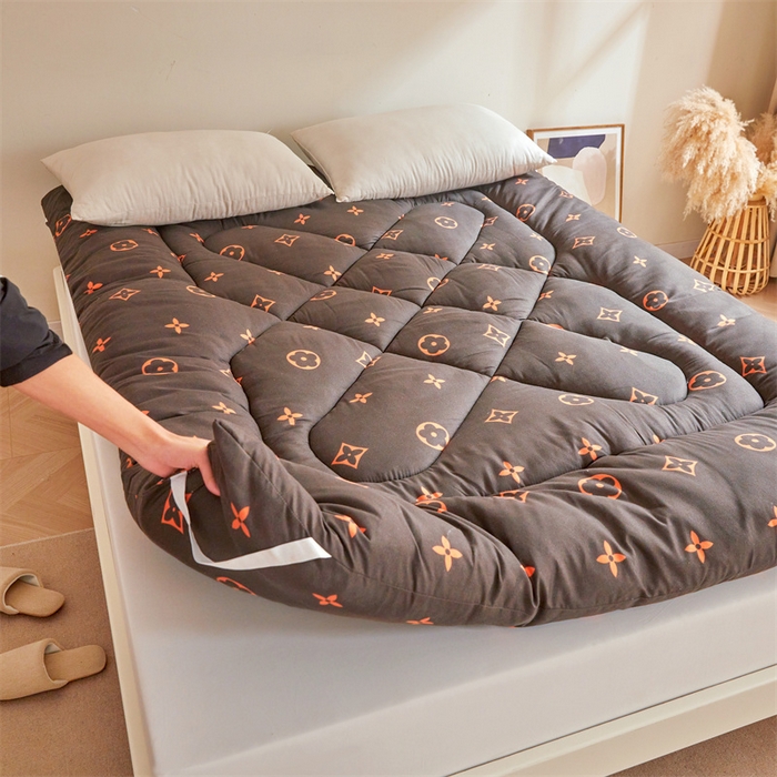 91家纺网 家纺一手货源 找家纺 富威堡家纺 2025新款植物羊绒棉花床垫 欧风靓影-咖