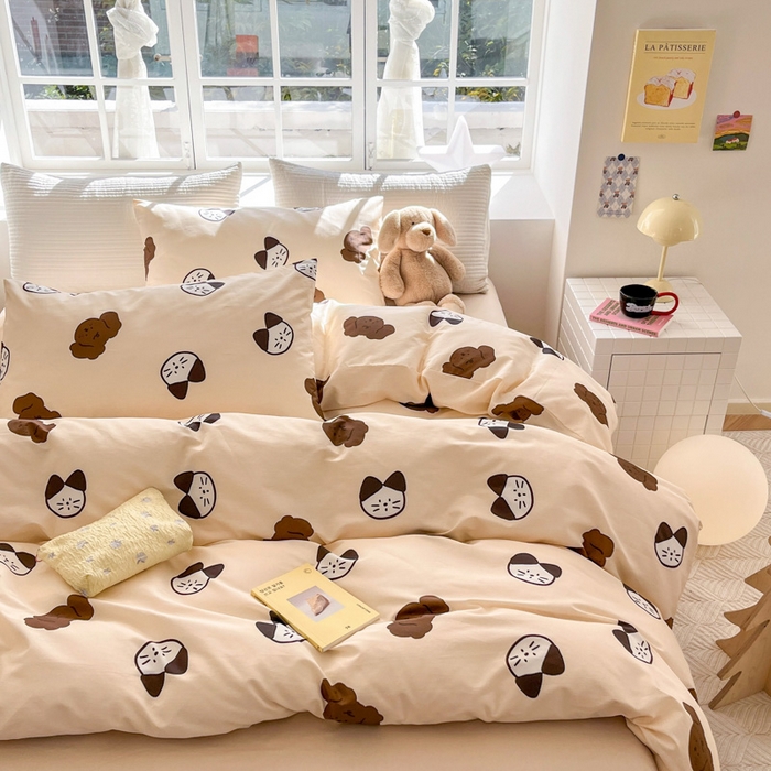 91家纺网 家纺一手货源 找家纺 怡家居 2024新品春款全棉印花四件套第一批花色-卡通类 巧乐兹