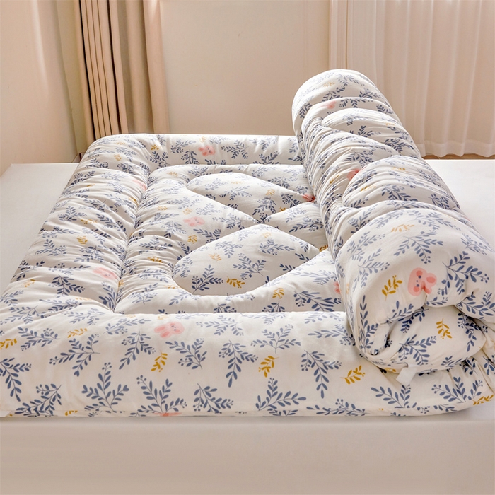 91家纺网 家纺一手货源 找家纺 富威堡家纺 2025新款植物羊绒棉花床垫 和风漫舞