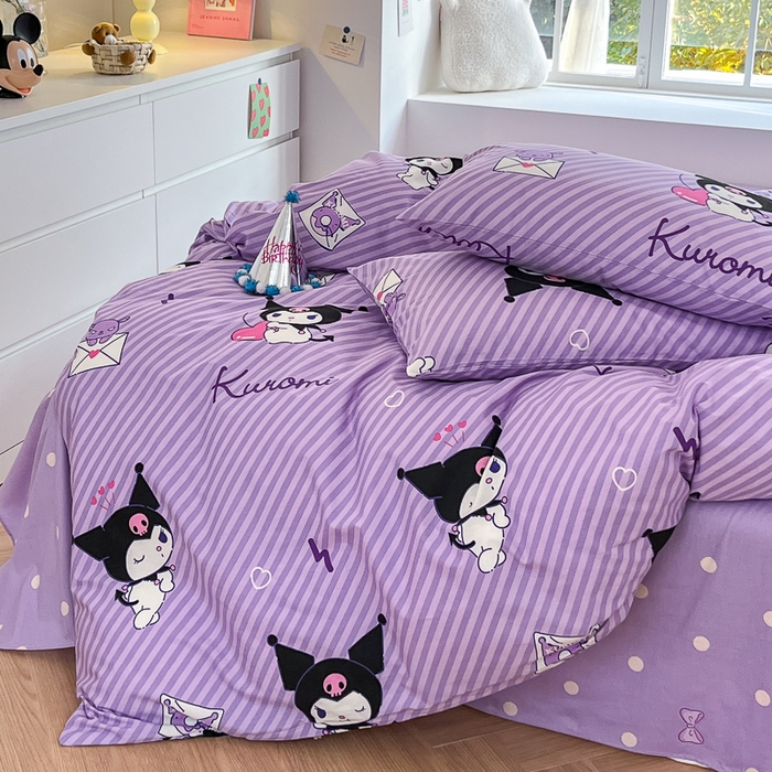 91家纺网 家纺一手货源 找家纺 怡家居 2024新品春款全棉印花四件套第一批花色-卡通类 库洛米天使