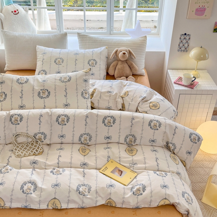 91家纺网 家纺一手货源 找家纺 怡家居 2024新品春款全棉印花四件套第一批花色-卡通类 快乐旅行