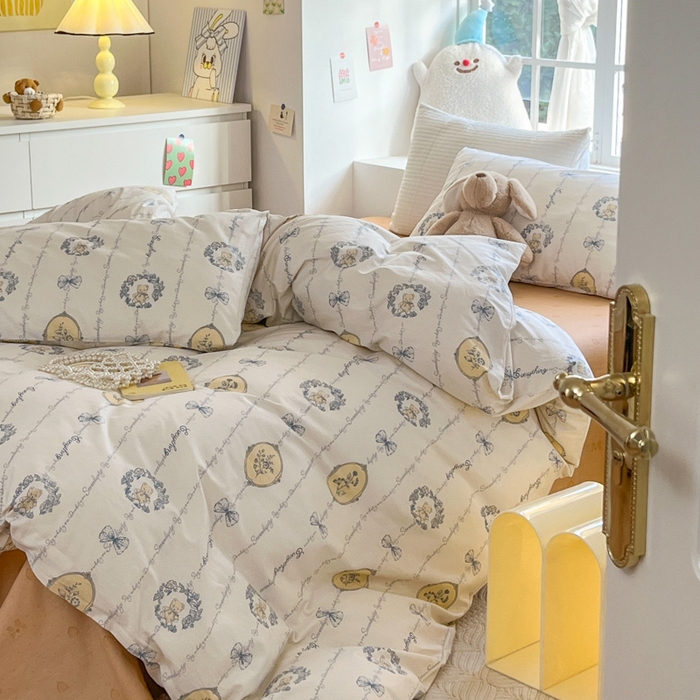 91家纺网 家纺一手货源 找家纺 怡家居 2024新品春款全棉印花四件套第一批花色-卡通类 快乐旅行