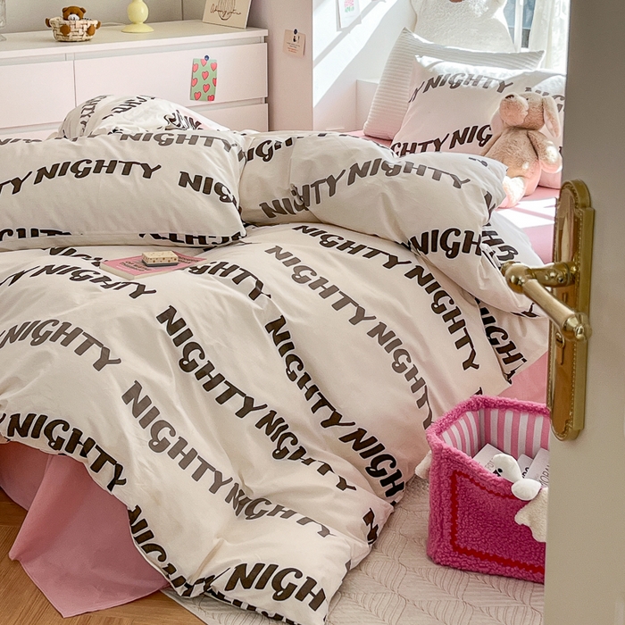 91家纺网 家纺一手货源 找家纺 怡家居 2024新品春款全棉印花四件套第一批花色-卡通类 晚安