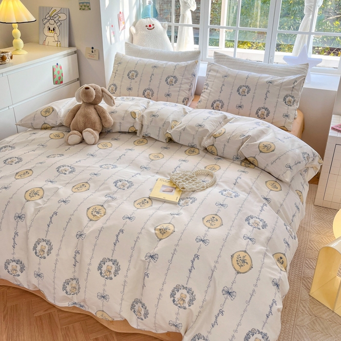 91家纺网 家纺一手货源 找家纺 怡家居 2024新品春款全棉印花四件套第一批花色-卡通类 快乐旅行