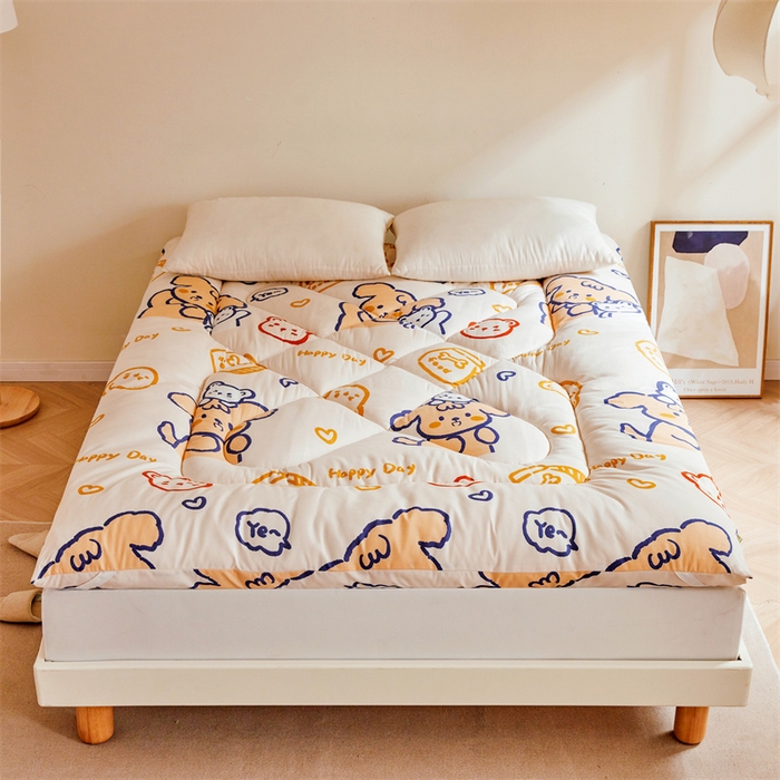 91家纺网 家纺一手货源 找家纺 富威堡家纺 2025新款植物羊绒棉花床垫 乖巧可爱