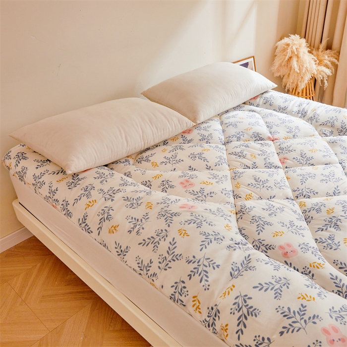 91家纺网 家纺一手货源 找家纺 富威堡家纺 2025新款植物羊绒棉花床垫 和风漫舞