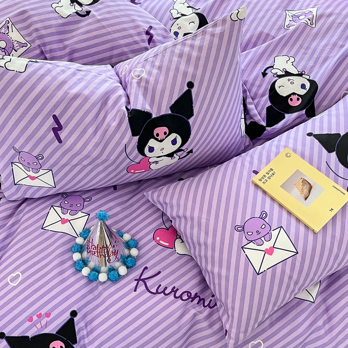 91家纺网 家纺一手货源 找家纺 怡家居 2024新品春款全棉印花四件套第一批花色-卡通类 库洛米天使