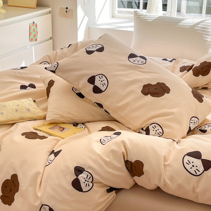 91家纺网 家纺一手货源 找家纺 怡家居 2024新品春款全棉印花四件套第一批花色-卡通类 巧乐兹