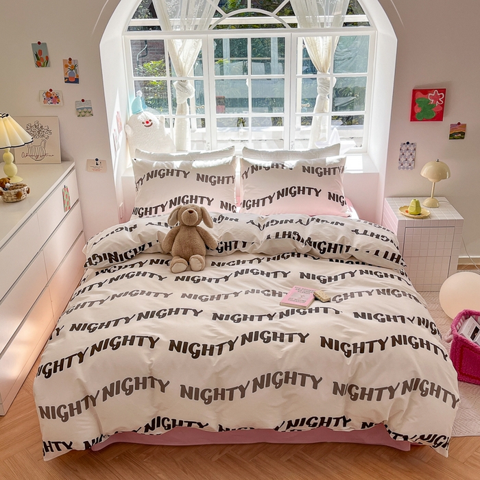 91家纺网 家纺一手货源 找家纺 怡家居 2024新品春款全棉印花四件套第一批花色-卡通类 晚安