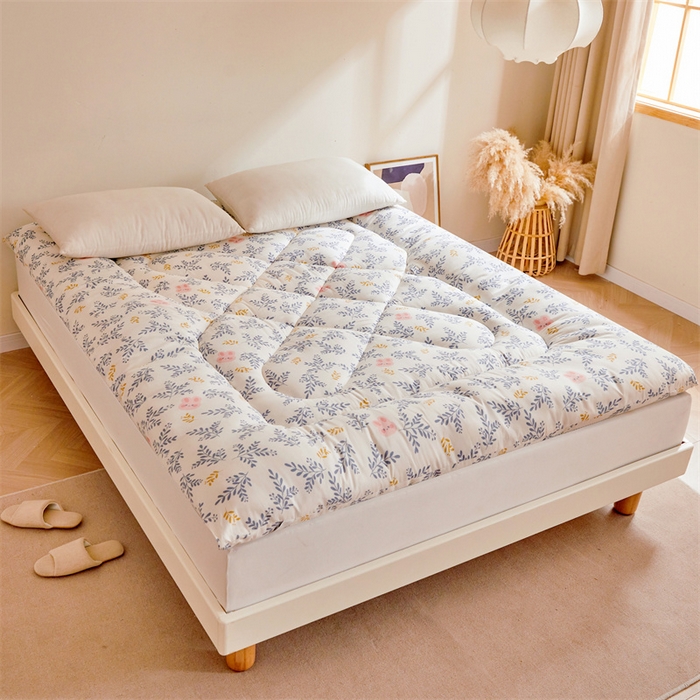 91家纺网 家纺一手货源 找家纺 富威堡家纺 2025新款植物羊绒棉花床垫 和风漫舞